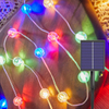 Außen dekorative String -Weihnachtslampen -Solarseilleuchte mit Blase